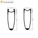 700C 60x20.5mm Clincher / Tubular Road Bike Rims